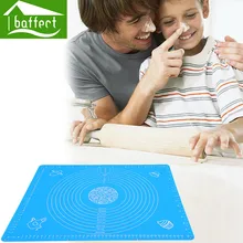 50*40 CM Antihaft-silikon-backmatten Kuchen Roll Pfannen Cuttinig Pizzateig Fondant Pad Blätterteig Zubehör liefert