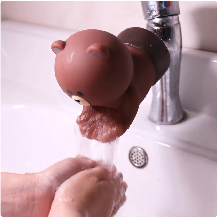 Мультфильм Ручная стирка кран крышка мультфильм животное веселый Жук раковина для мытья рук - Цвет: bear