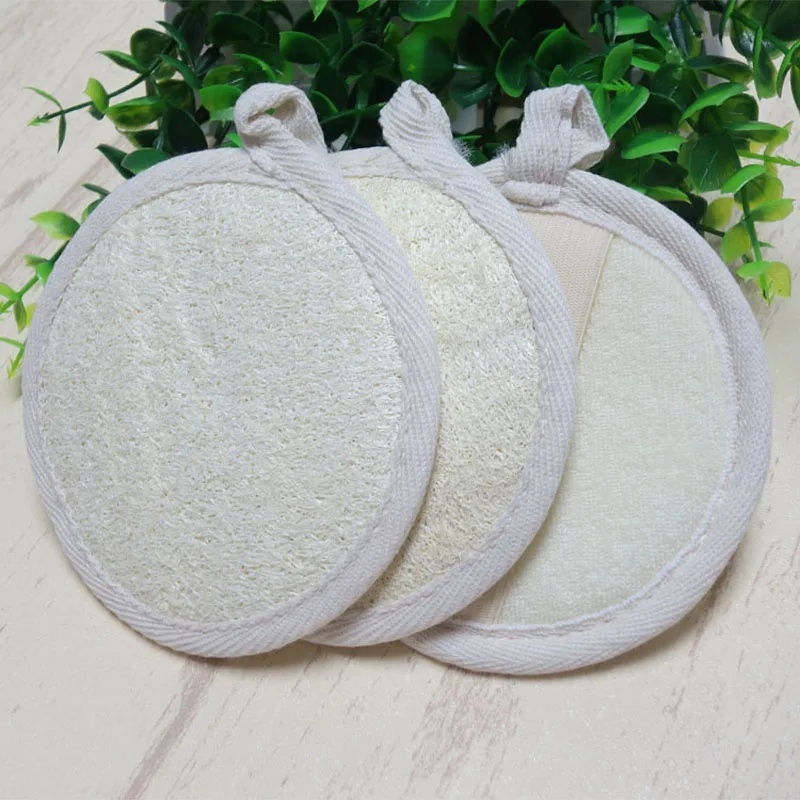 1000pcs/lot 11*11cm Round Shape Natural Loofah Pad Loofah Sponge Bath