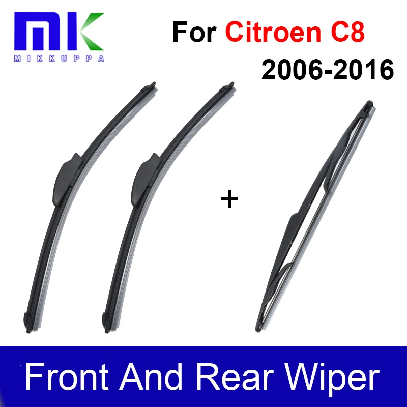 

Front And Rear Wiper Blades For Citroen C8 2006-2016 Silicone Rubber Windshield Windscreen Wiper Auto Car Accessories