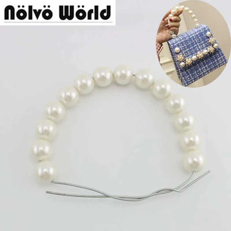 

1-2-10 pieces,28cm 14 pieces 2cm Beading Ornamental Pearls Chain For Bolsa Feminina Bags Top Handle