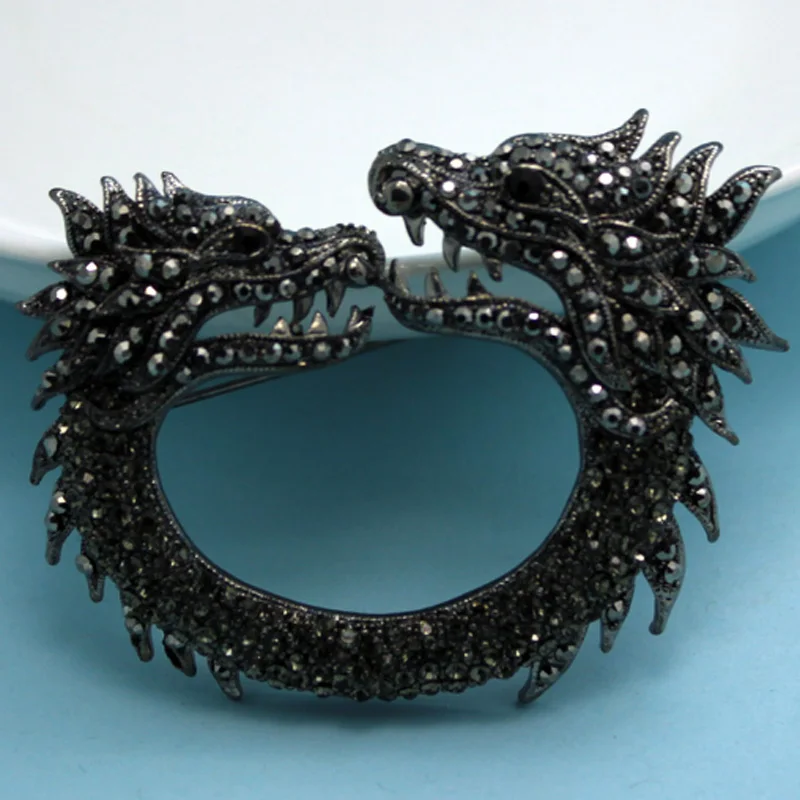 

blucome Men Brooches Cool Dragon Brooches Collares Men's Vintage Broches Boutique Animal Brooch Punk Jewelry Broaches