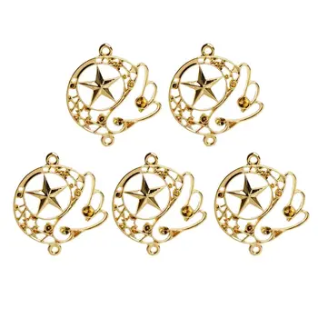 

5Pcs Magic Wing Star Blank Resin Frame Pendant Open Bezel Setting Jewelry Making