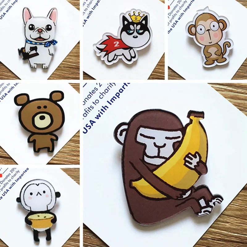 

Lovely Brooch Acrylic Pin Badge For Clothing&Backpack Decoration Roget Collar Scarf Lapel Pins Brooch