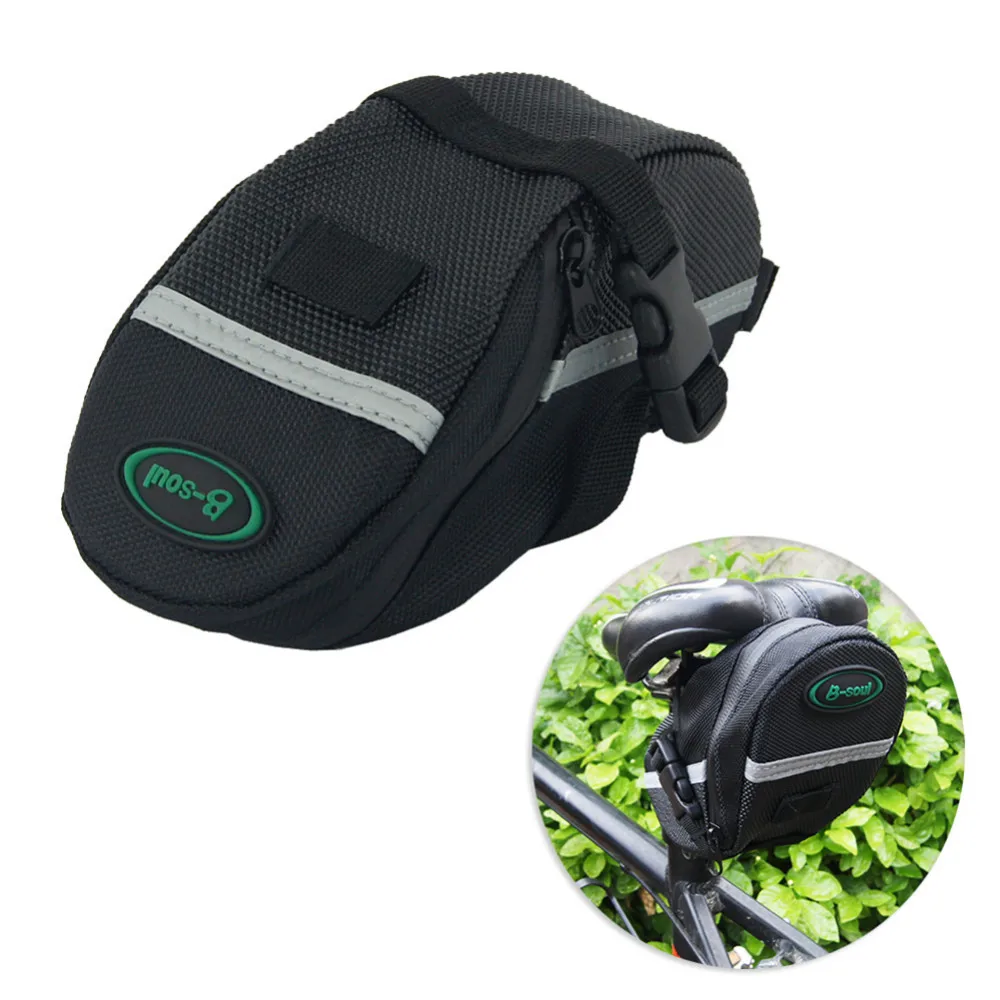 

2018 Bicycle Seatpost Tail Bag Reflective Strips Mountain Bike MTB Road Bike Front Cushion Bag Tools Taillight Holder Saddle Bag