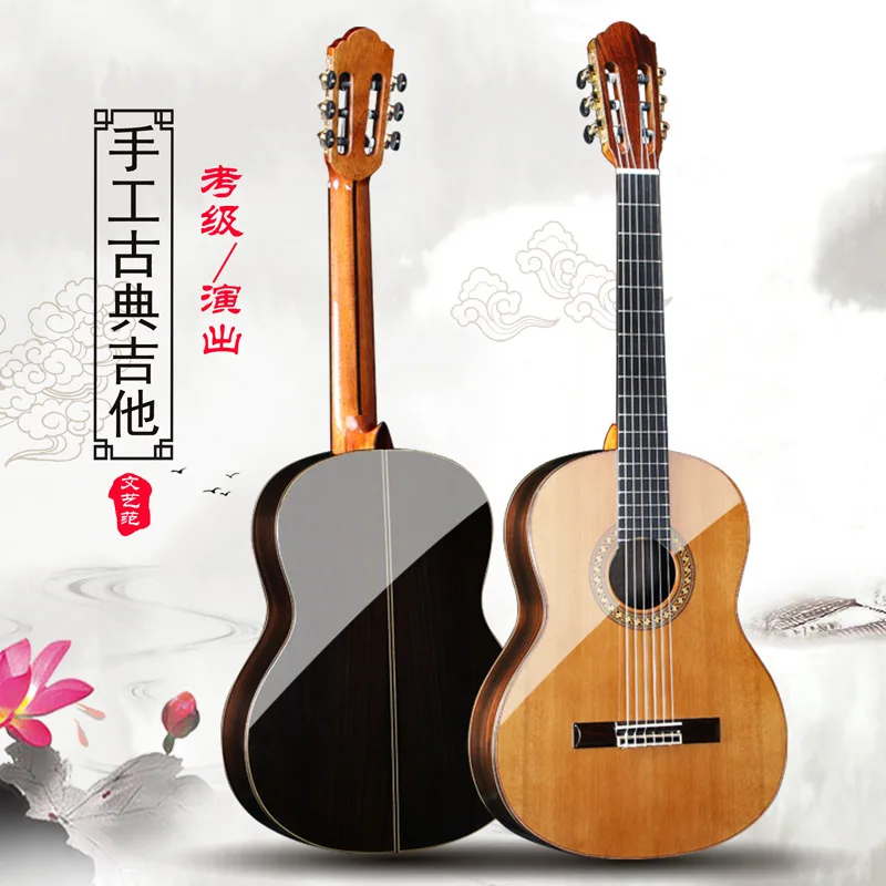 Классический ручной работы шпон гитара 39 дюймов 36 дюймов АА класс корейский сосновый ШПОН палисандр нижняя сторона гитары