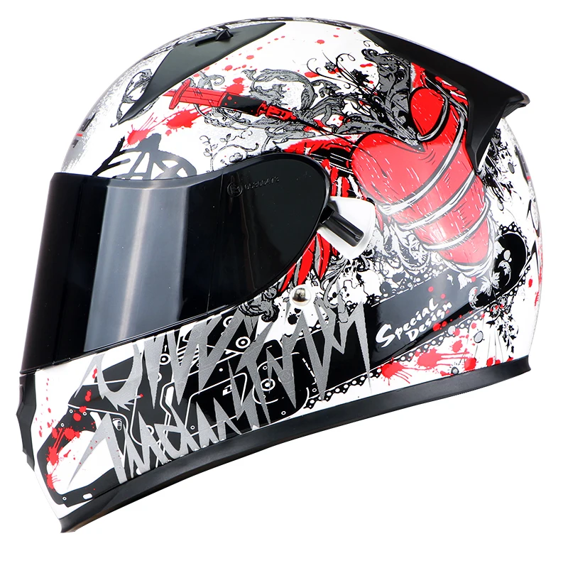 Бренд moto rcycle полный шлем для взрослых мужские cascos capacete мотоциклетный шлем moto cross шлемы с двойными линзами T129 - Цвет: a2