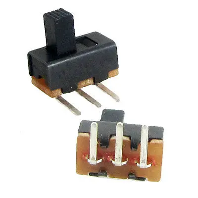 

100Pcs 5mm High Knob 3 Pin 2 Position 1P2T SPDT Right Angle Slide Switch 0.5A 50V
