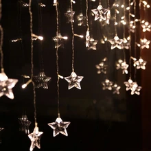 И формирующая листы для кровли 4 м Ice Светодиодные строки светильник год крытый светильник ing Гирлянда звезда моделирующие светодиодный потолочный Новогоднее украшение 100SMD 18 звезд