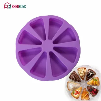 

8 Cavity Scone Pans Silicone Cake Mould Baking Pastry Tools Microwave Oven Cornbread Bakeware Kitchen Home Accessories Supplies