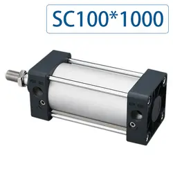 SC100x1000 серии один Род двойного действия пневматический диаметр 100 строк 1000 Стандартный пневматический цилиндр SC100 * 1000