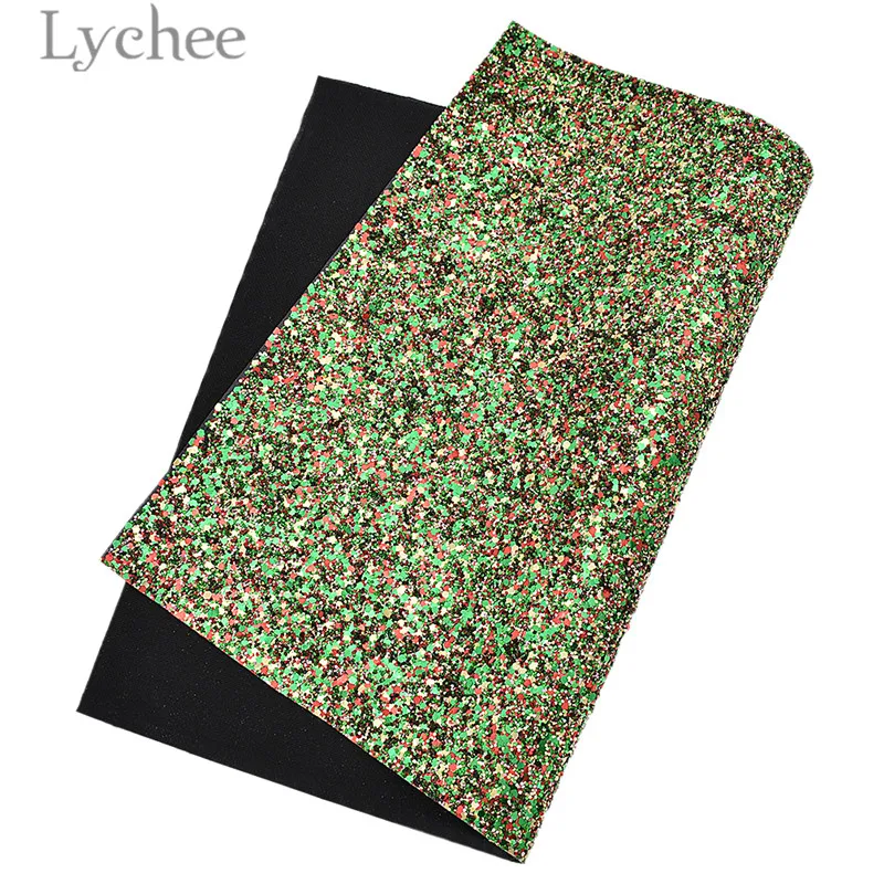 Lychee 29x21 см A4 Блестящий толстый искусственный PU ткань высокого качества для шитья Синтетическая Кожа DIY материал для сумок одежды