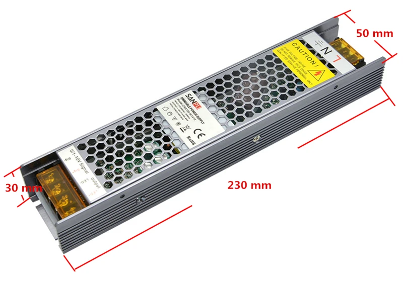 SANPU регулируемый светодиодный трансформатор 24 в 100 Вт 4A Triac& 0-10 в затемнение 2в1 источник питания 24В DC 220 В 230 В AC/DC 24 вольт трансформатор освещения