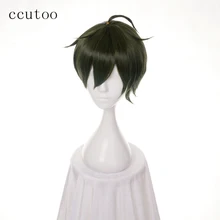 Ccutoo 1" анимации Готический Для мужчин Короткие Зеленые Синтетические волосы Косплэй парик Термостойкость костюм партии Искусственные парики