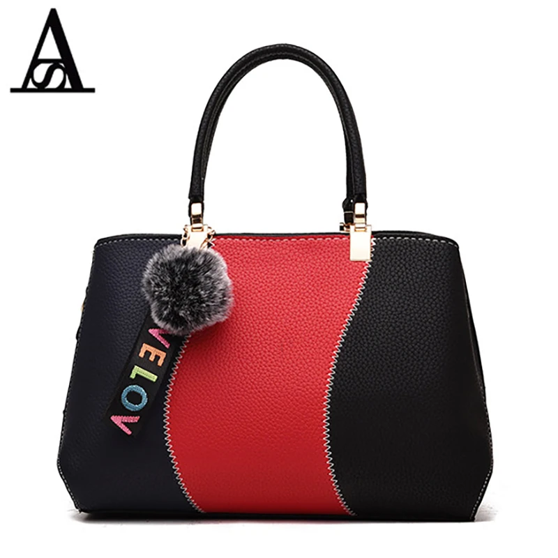 

AITESEN Fashion Fluffy Ball Handbag Famous Brand Ladies Single Shoulder Luis Vuiton Bag High Quality David Jones Bolsas Feminina