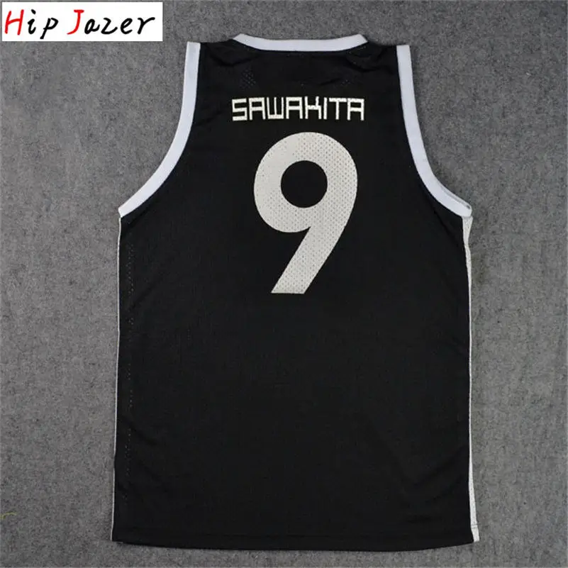 Slam Dunk Косплэй Sannoh 9# Эйдзи Sawakita баскетбольный трикотаж с Шорты спортивная одежда форма баскетбольной команды