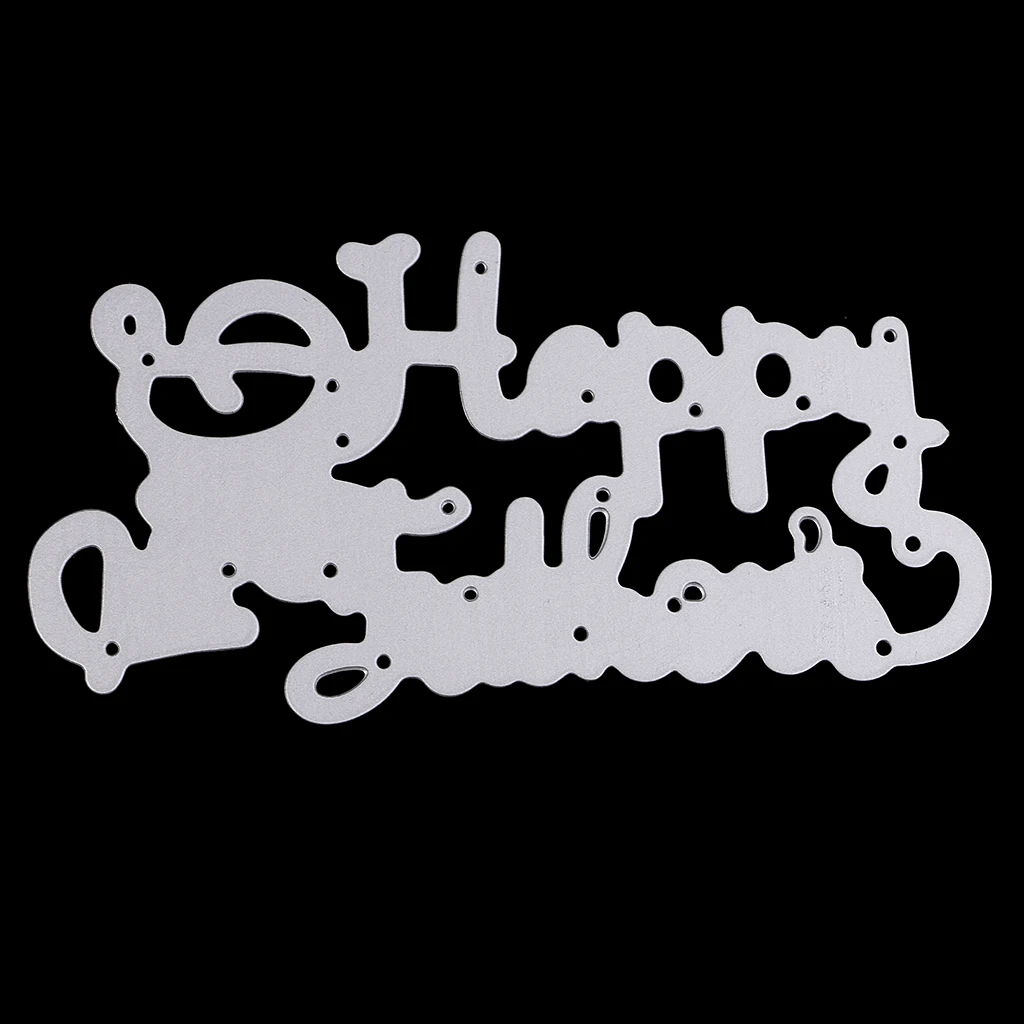 Carbon Steel Metal Cutting Die Stencil DIY Scrapbooking Card Album Embossing - Happy Father's Day