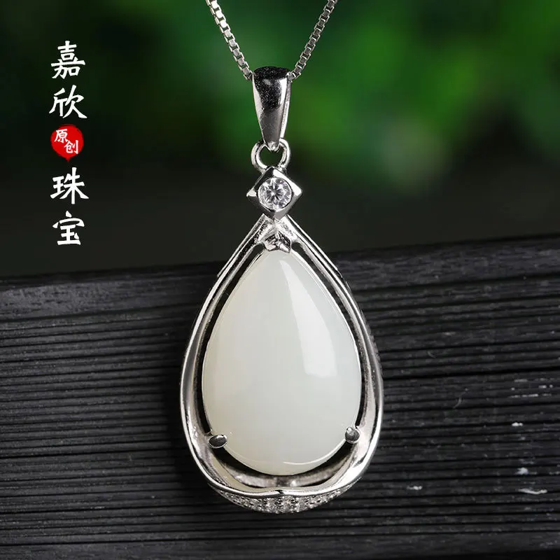 

2019 Real Cluci Cage Pendants Asg 925 With Certificate Of Hetian Pendant With Fashionable Natural Drop Sautoir Female Models