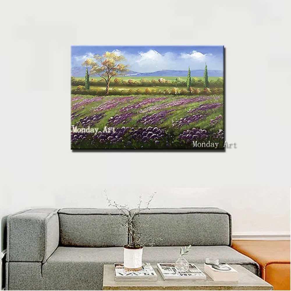 Hand-Painted-Abstract-Flower-Landcape-Canvas-Oil-Painting-Lavender-field-Wall-Picture-Living-Room-Home-Wall (1)