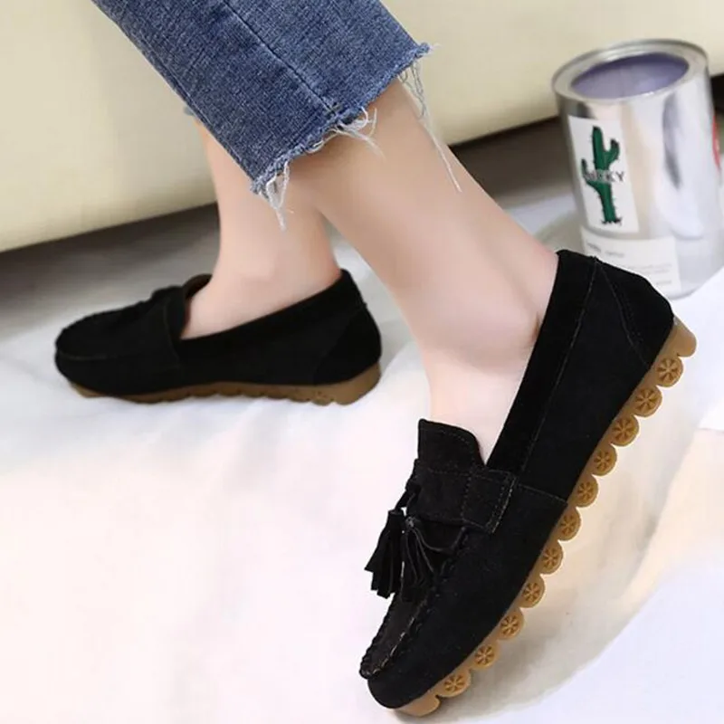 COOTELILI Slip On Rubber Shoes For Women Comfortable Soft FLat Shoes ...