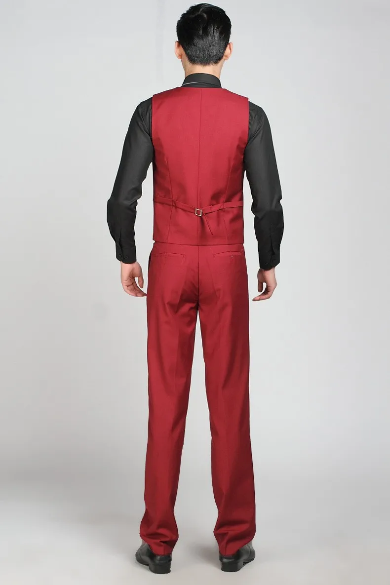 Бутик де фгг Китай SizeS-3XL красный цвет мужской строгий костюм жилет для Свадебный вечерний для жениха жилет Colete Masculino Slim