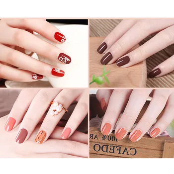 

Hot 10 Pcs/Set Nail Polish Pure Color Soak Off Nail Gel Art Lacquer Semi Permanent Manuicure Varnish wyt77