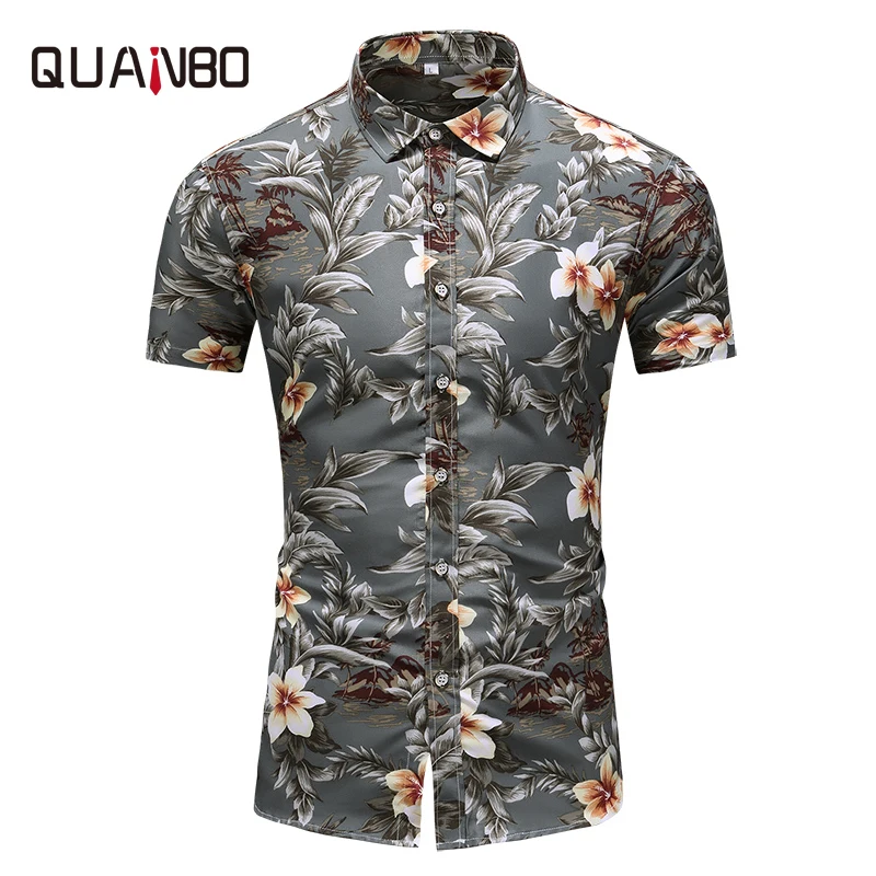 جديد وصول الصيف رجل قميص هاواي صيفي 2019 الرجال عارضة Camisa الغمد المطبوعة رجل قميص هاواي صيفي رقيقة قصيرة الأكمام قمصان 6xl