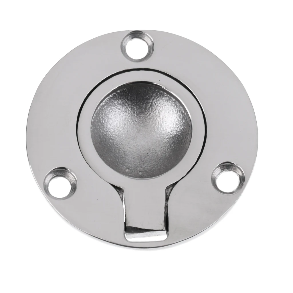 Marine Stainless Steel Flush Mount Pull Ring Hatch Latch Handle Boat DD 