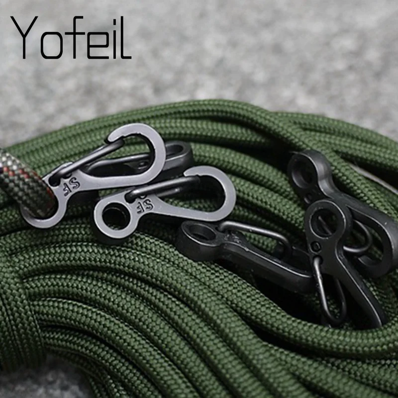 

10 Pcs Mini SF Spring Backpack Clasps Climbing Carabiners Equipment Survival EDC Paracord Snap Hook Keychainl Buckle Clip