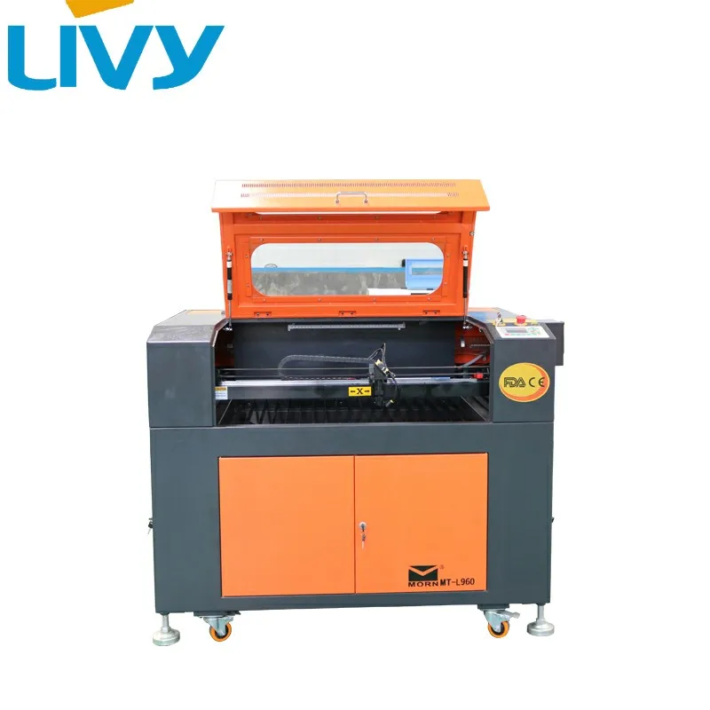 80 watt RECI laser tube CO2 laser engraving and cutting machine with compatible software coreldraw and autocad and photoshop