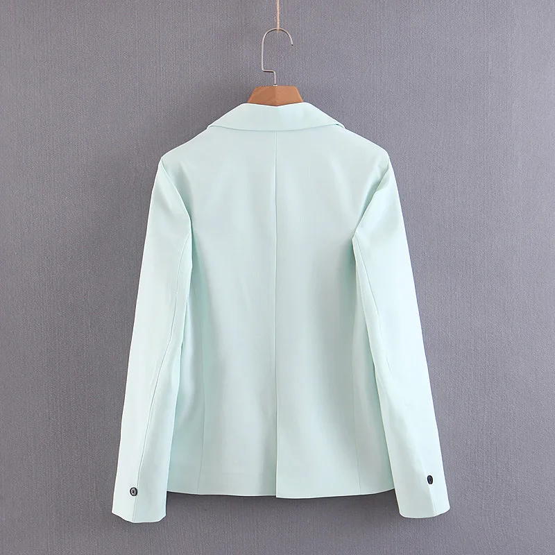 مكتب سيدة ضوء الأخضر دعوى المرأتين قطعة مجموعة حقق طوق واحد زر السترة جاكيتات المرأة دعوى السراويل النساء الدعاوى مجموعة