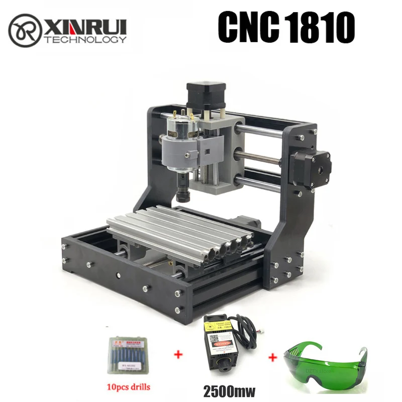 CNC 1810 GRBL управления Diy Мини ЧПУ машина, 3 оси pcb фрезерный станок, древесины маршрутизатор лазерная гравировка - Цвет: 1810 2.5w laser