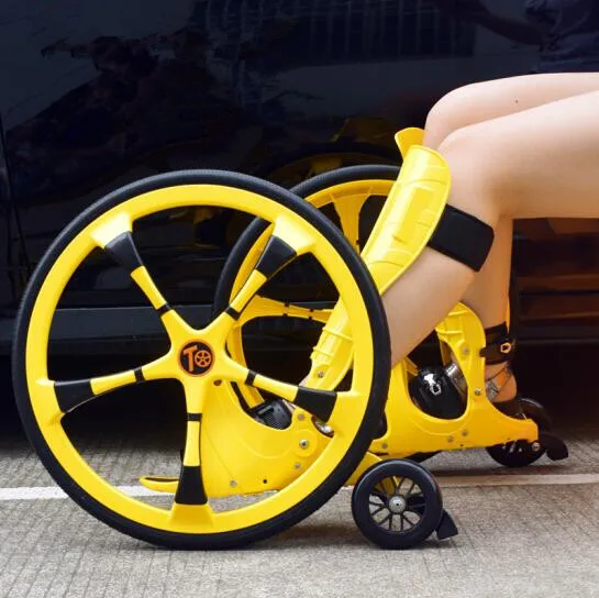 2018 New Unique Roller Skates Big Inflatable Wheels Inline Skating