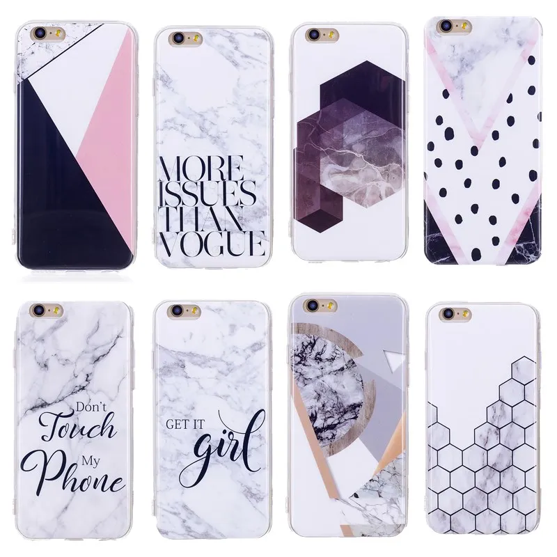 Телефон для iphone 6 6s 7 8 Plus 5S 5 se x 10 чехол Coque мягкий TPU мраморный на заднюю панель с