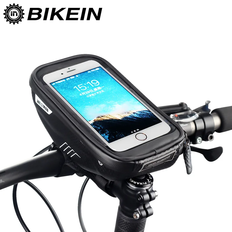 

BIKEIN 6.5 Inch Waterproof Touch Screen Bike Bag Cycling MTB Front Frame Top Cell Phone Bags Road Mountain Bicycle Accseeories
