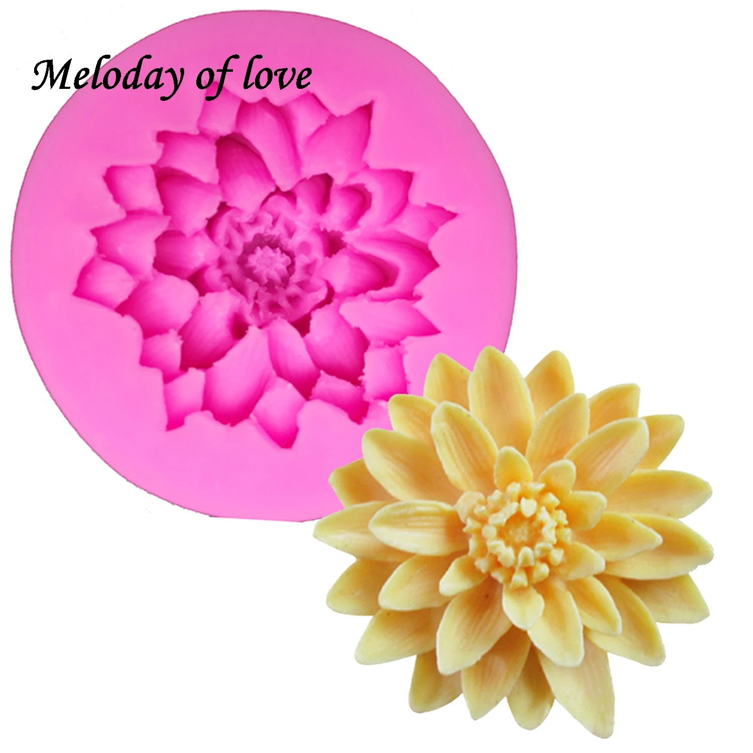 

Free shipping Chrysanthemum silicone pudding mold craft die mold fondant sugar candy manufacturing mold of kitchen tools FT-158