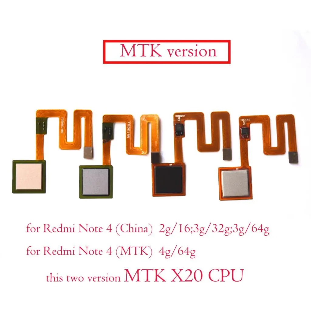 Новый протестированный для Xiaomi Redmi Note 4 4X сканер отпечатков пальцев гибкий
