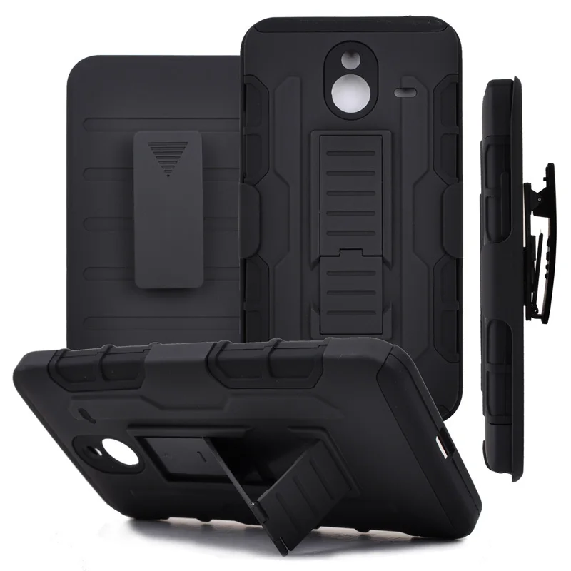 

Shockproof Hard Case for Microsoft Lumia 640 XL 3 in 1Armor Case with Kickstand+ Belt Clip Holster Coque for Lumia 640XL 435 530