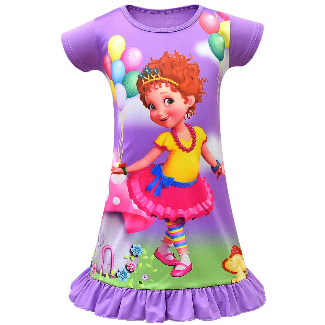 Мода, нарядная одежда для маленьких девочек, платье принцессы, одежда для маленьких девочек, одежда для сна, платья с короткими рукавами, пижамы - Цвет: 8800purple