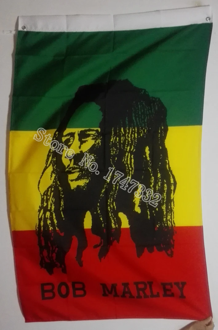 Bob Marley Flag Jamaica Rasta Flag hot sell goods 3X5FT 150X90CM Banner