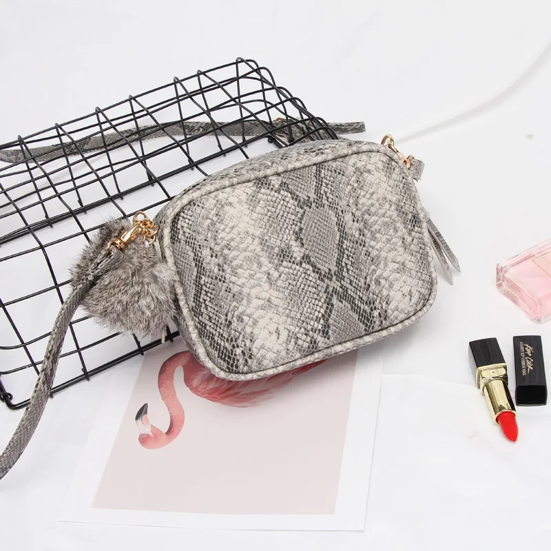 FUNMARDI جديد المرأة حقيبة ساع الأفعى الجلد مصمم حقيبة كتف للنساء بو الجلود Crossbody أكياس مع شعري WLHB1811 FUNMARDI جديد المرأة حقيبة ساع الأفعى الجلد مصمم حقيبة كتف للنساء بو الجلود Crossbody أكياس مع شعري WLHB1811