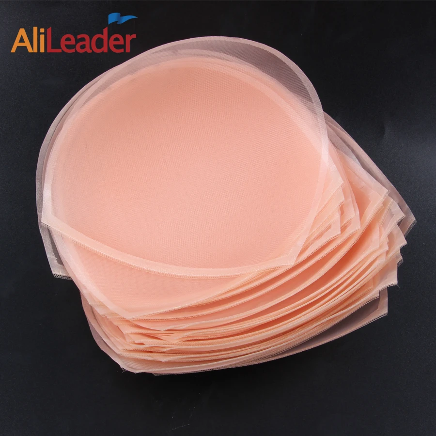 AliLeader Professional Good Quality 5*5 Swiss Lace Wig Cap Net Nude Mono Cap Net Basement Net Finished U Part Mono Cap Tools