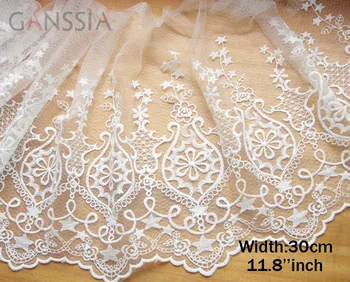 

1yrd/lot Width:30cm Delicate lace crochet stars ivory lace, Sewing accessories,garment trim lace for diy(ss-474)