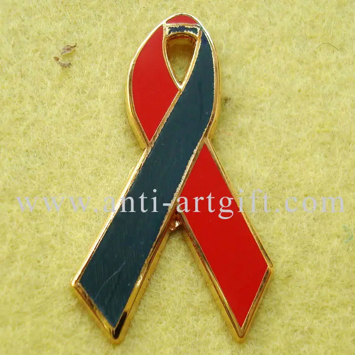 

2016 NEW imitation cloisonne breast cancer lapel pins