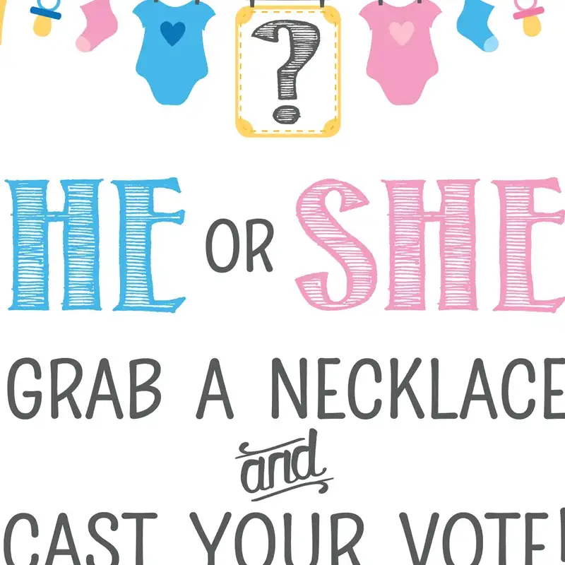 Wear Your Guess Gender Reveal Party Sign Wall Art Prints He Or She Boy Or Girl Gender Reveal Party Decor Canvas Painting Painting Calligraphy Aliexpress