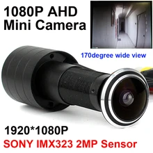 SONY IMX323 2MP Sensor 1080P agujero de ojo de puerta AHD Mini mirilla ojo de pez Cámara StarLight 0.001Lux 170 grados cámara de vigilancia