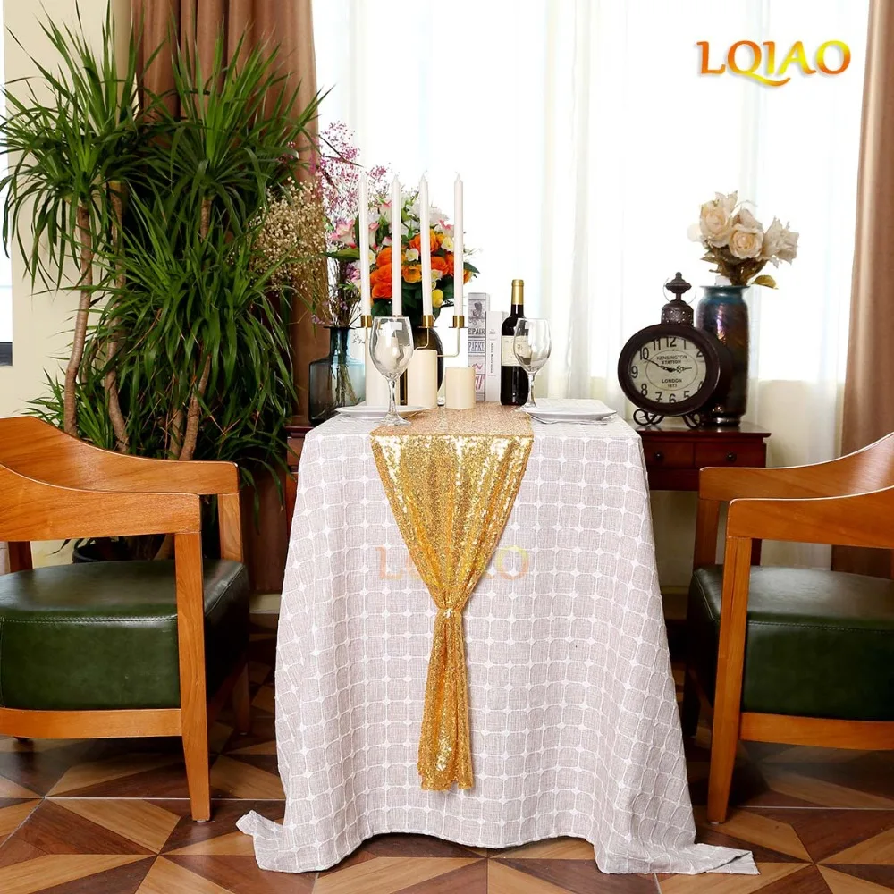 Gold Sequin Table Runner-002