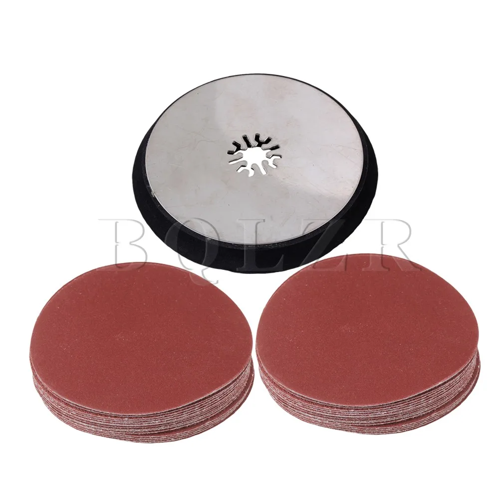 BQLZR 11.5cm Dia Disc Sanding Sandpaper Sheet Universal Oscillating