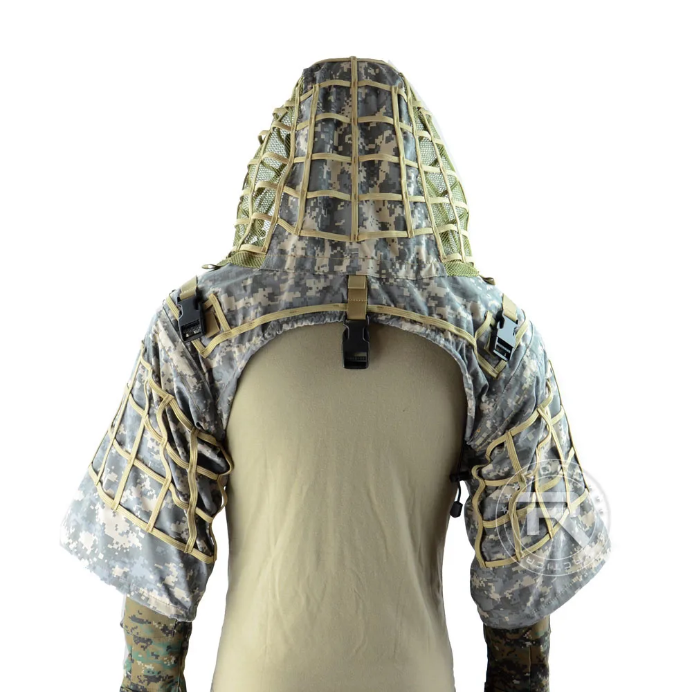 TTGTACTICAL Sniper Ghillie Hood Камуфляжный костюм основа тактическая верхняя одежда для