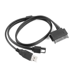 2,5 дюймовый жесткий диск SATA 22Pin для данных eSATA + usb-кабель черный высокая скорость передачи данных